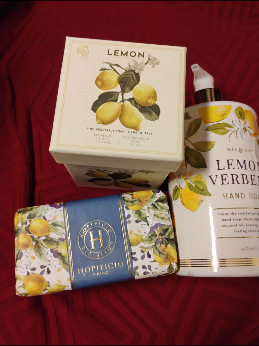 Lemon Verbena Hand Soap and Lemon Bar Soap Set - Yellow